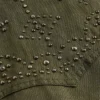 studded olive bomber jacket