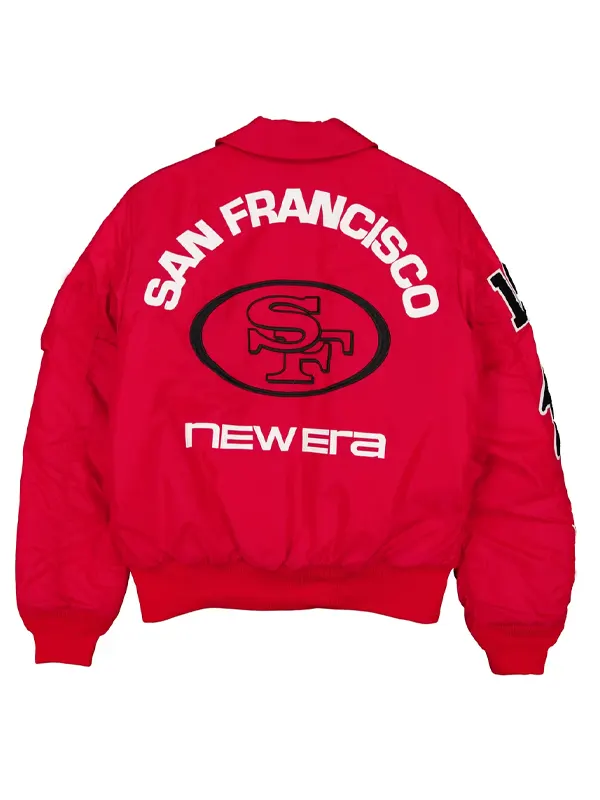 49ers New Era x Alpha Industries MA-1 Bomber Jacket - Image 3