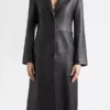 Black leather coat