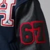 Blue varsity jacket