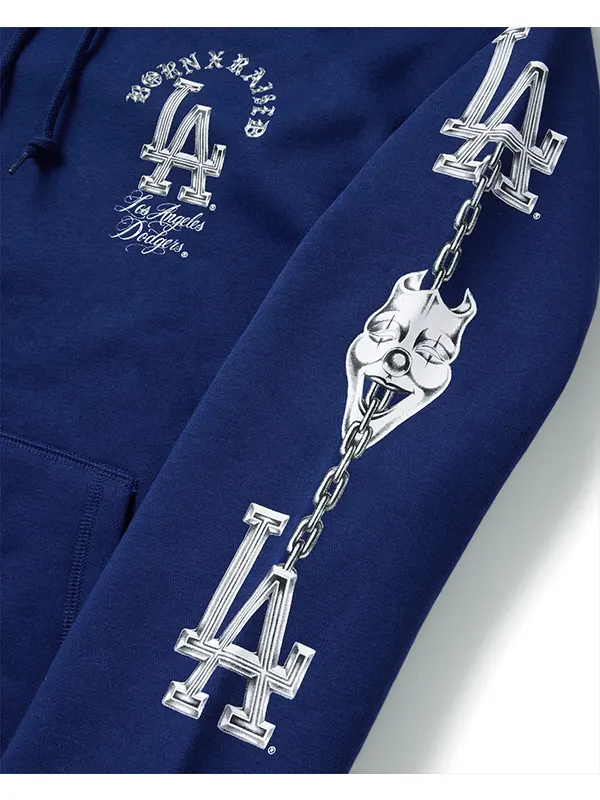 Born x Raised Dodgers Masks Hoodie - Image 3