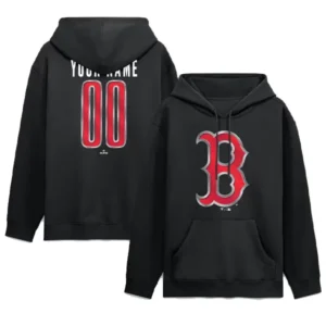 Boston Red Sox Black Metallic Custom Hoodie