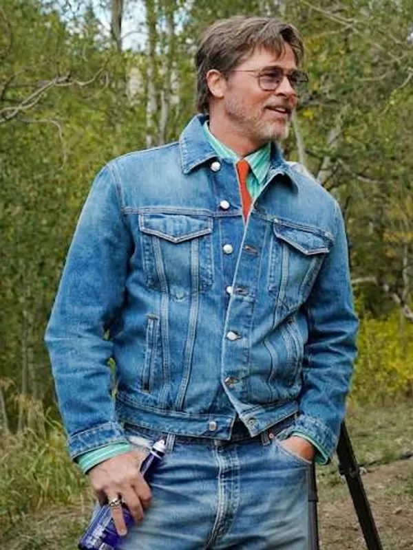 Brad Pitt double denim jacket