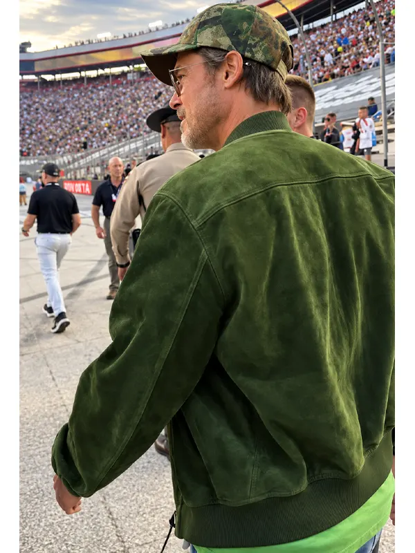 Brad Pitt NASCAR Cup Series 2026 Green Bomber Jacket - Image 3