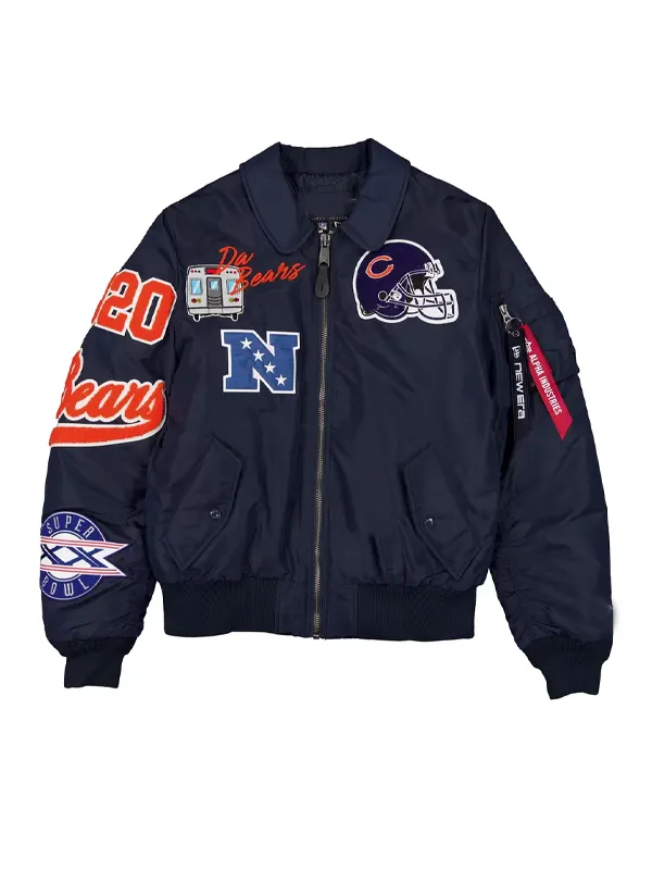 Chicago Bears New Era x Alpha Industries MA-1 Bomber Jacket - Image 2