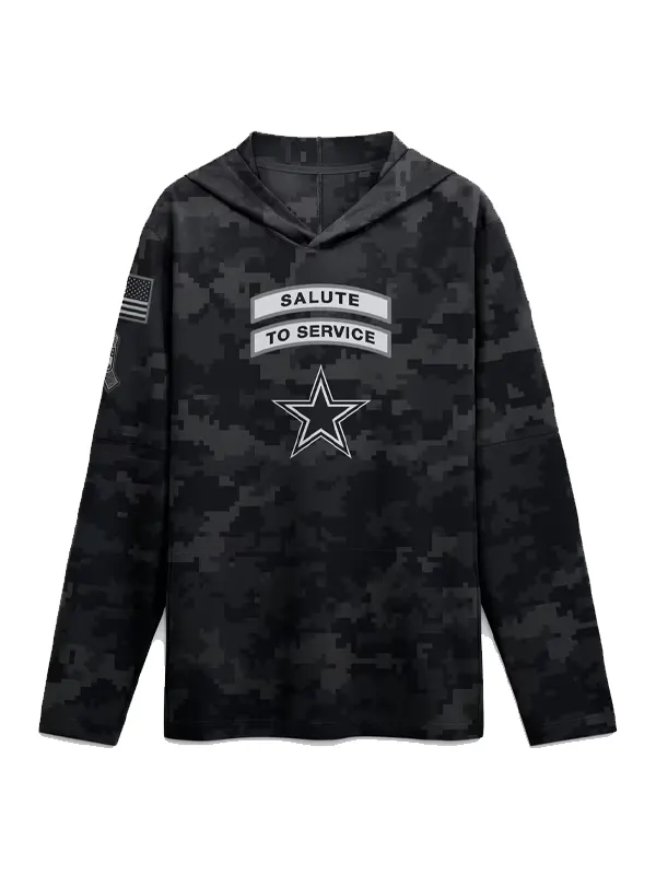 Dallas Cowboys 2026 Salute to Service Sideline Hooded Top