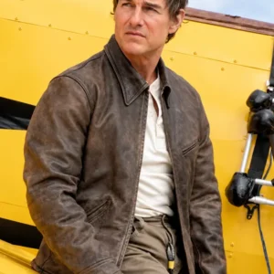 Digger 2026 Tom Cruise Distressed Leather Jacket