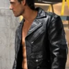 Dynamite leather jacket black