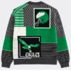 Eagles patchwork cardigan