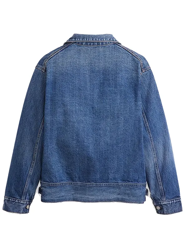 Japanese selvedge denim jacket dark blue