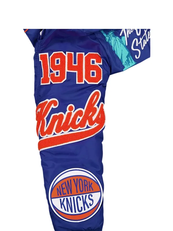 Knicks MA-1 Full-Zip Bomber Jacket