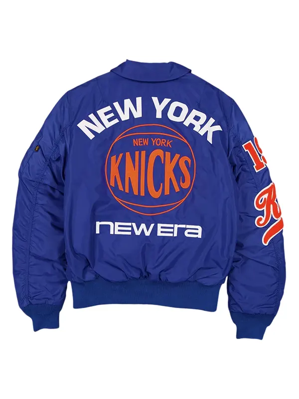 Knicks New Era x Alpha Industries MA-1 Bomber Jacket - Image 3