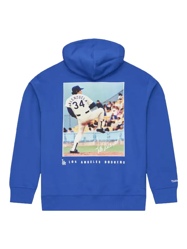 Fernando Valenzuela Los Angeles Dodgers Player Fleece Hoodie - Image 2