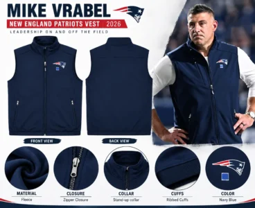 Mike Vrabel New England Patriots Vest 2026