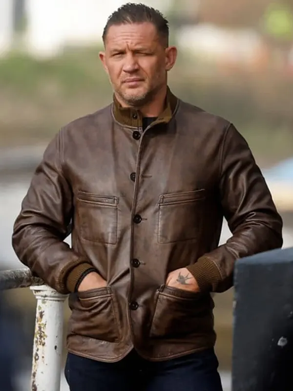 Mobland S02 Tom Hardy Brown Leather Jacket
