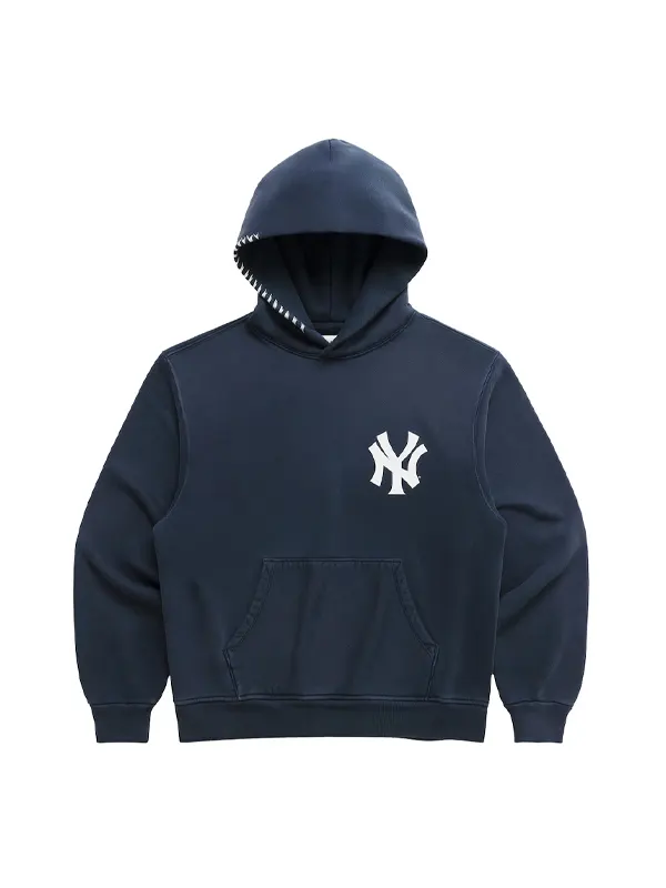 New York Yankees Madhappy Unisex Washed Fleece Hoodie - Navy