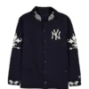 New York Yankees Navy Coaches Full Snap Jacket