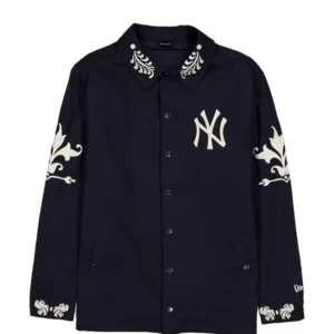 New York Yankees Navy Coaches Full Snap Jacket
