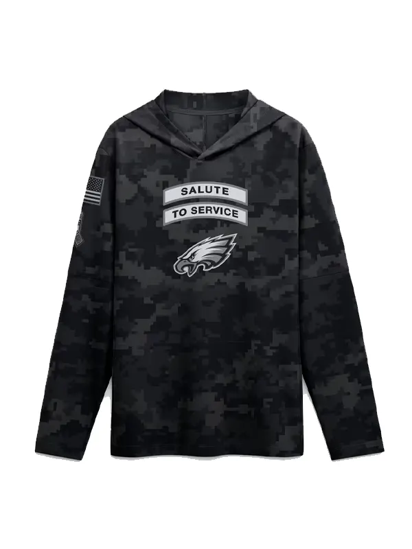 Philadelphia Eagles 2026 Salute to Service Sideline Hooded Top