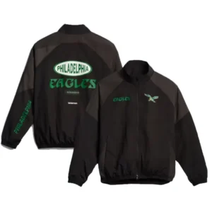 Philadelphia Eagles Black Nylon Track Jacket