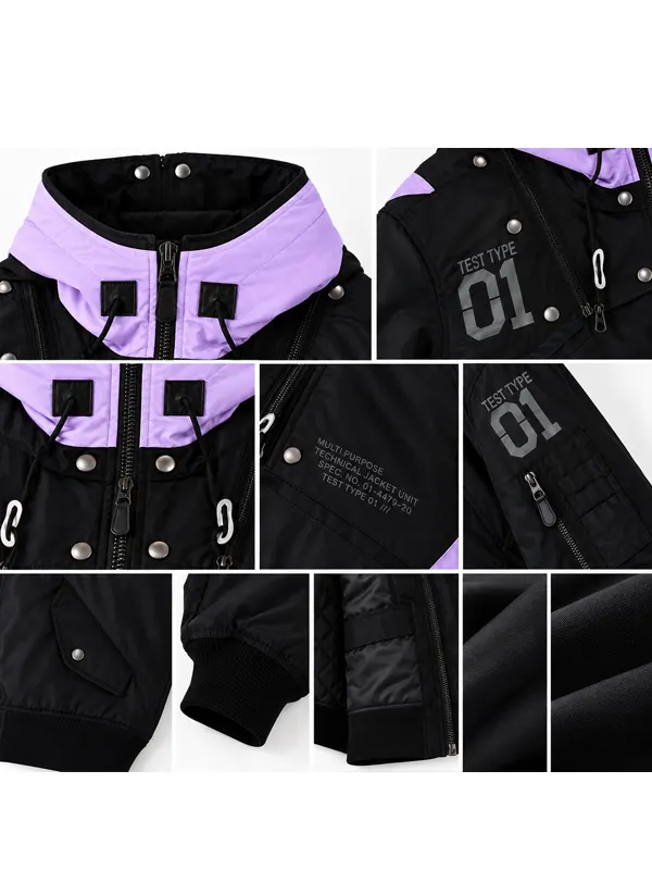 Radio Eva x Avirex Ma-1 Black Flight Jacket Front infograph