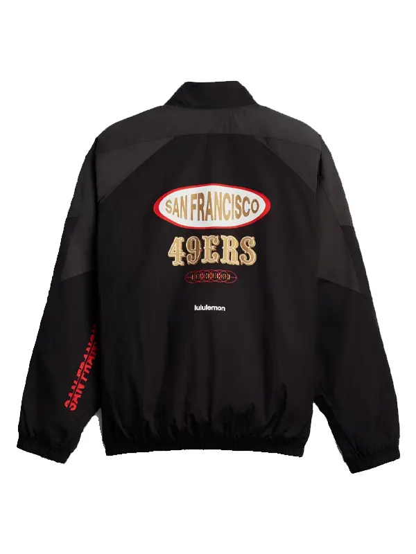 San Francisco 49ers Black Nylon Track Jacket - Image 3
