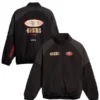 San Francisco 49ers black nylon track jacket