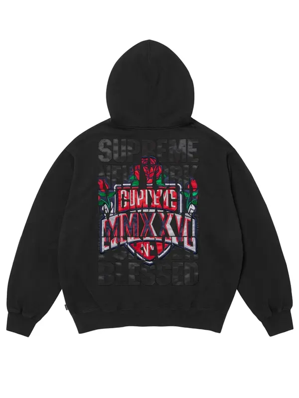 Supreme Blessed Appliqué Zip up Hoodie - Image 7