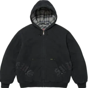 Supreme Leather Appliqué Jacket Black