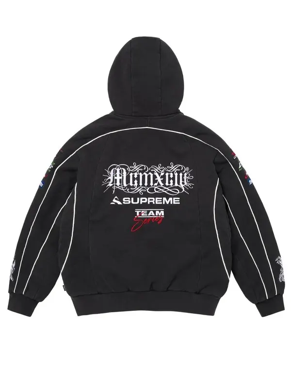 Supreme Racing Lined Zip Up Hooded Sweatshirt - Image 2