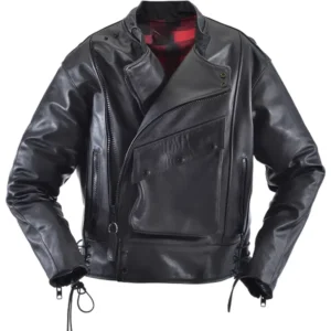 Swedish Vintage Style Motorcycle Leather Jacket