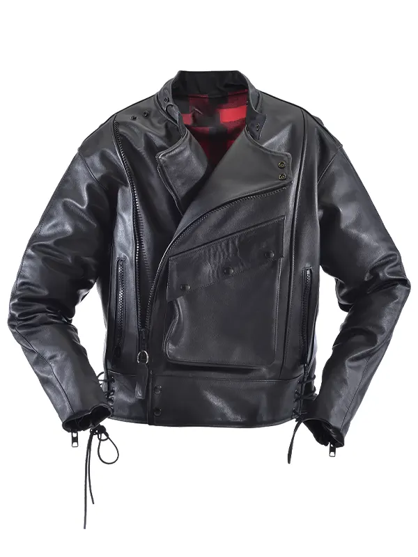 Swedish Vintage Style Motorcycle Leather Jacket