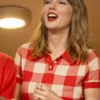 Taylor Swift Chiefs Game Red Checked Polo Dress