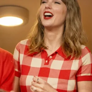Taylor Swift Chiefs Game Red Checked Polo Dress