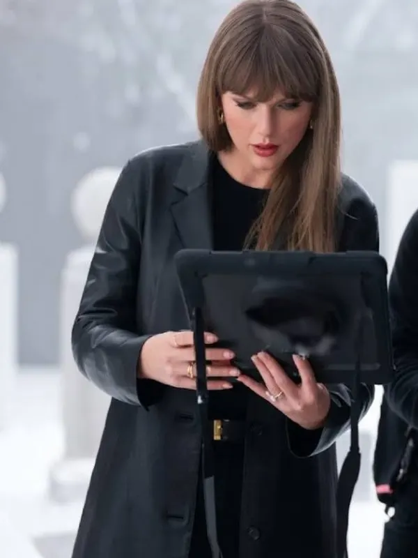 Taylor Swift Patient Zero Black Leather Coat - Image 2