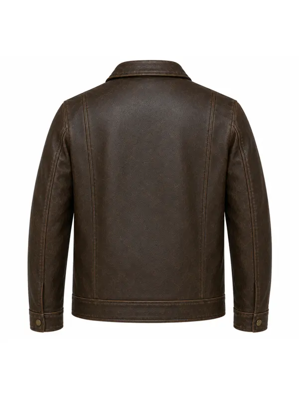 Tom Cruise Digger 2026 Digger Rockwell Brown Distressed Leather Jacket