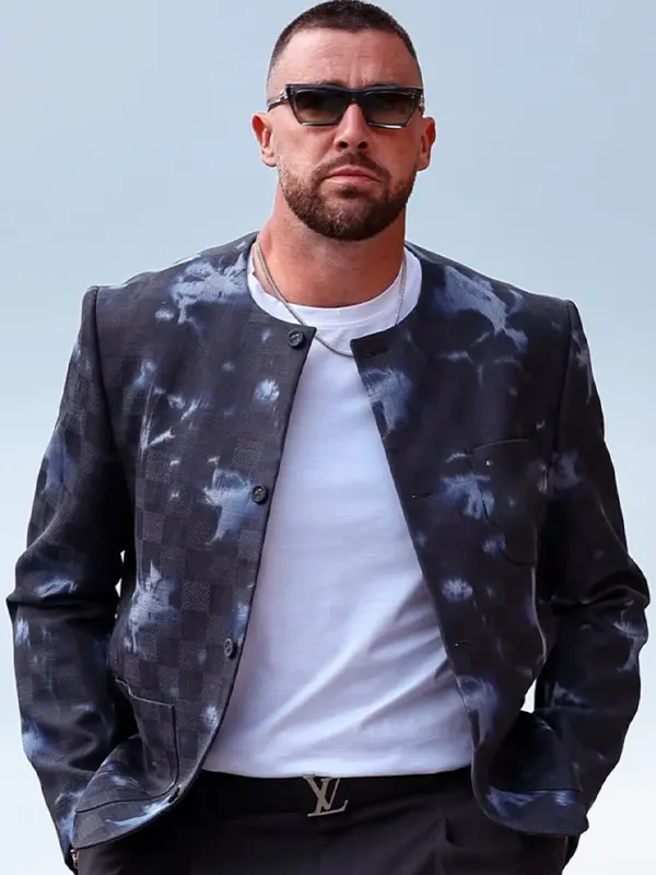 Travis Kelce Embellished Collarless Jacket
