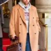 Travis Kelce NYC 2026 Camel Brown Wool Trench Coat