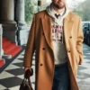 Travis Kelce brown coat 2026