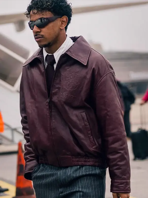 AMIRI FC Barcelona leather jacket