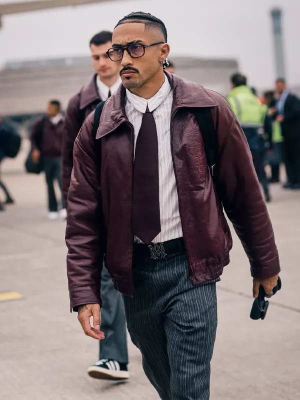 AMIRI x FC Barcelona Leather Jacket