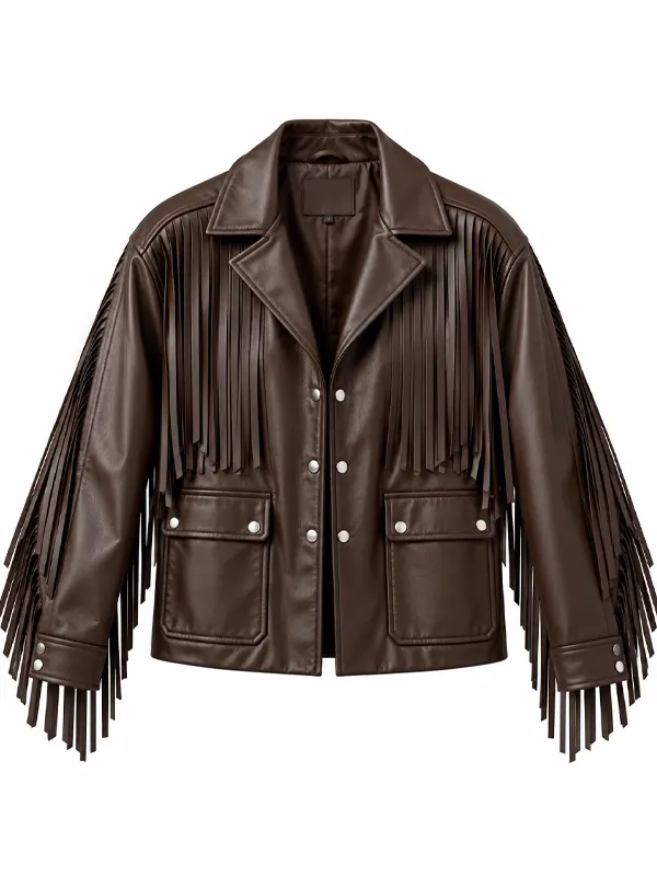 Brown biker jacket