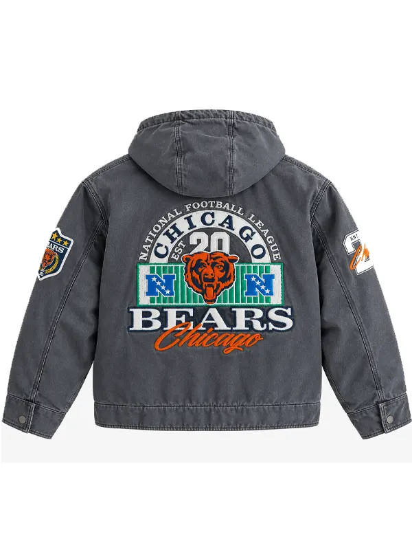 Chicago Bears Hooded Bomber Jacket - Image 2