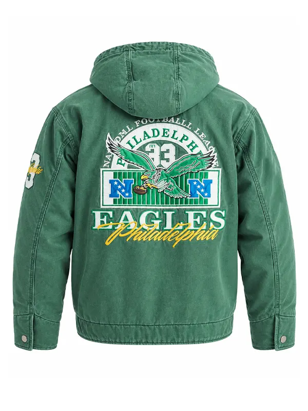 Philadelphia Eagles Hooded Bomber Jacket - Image 2