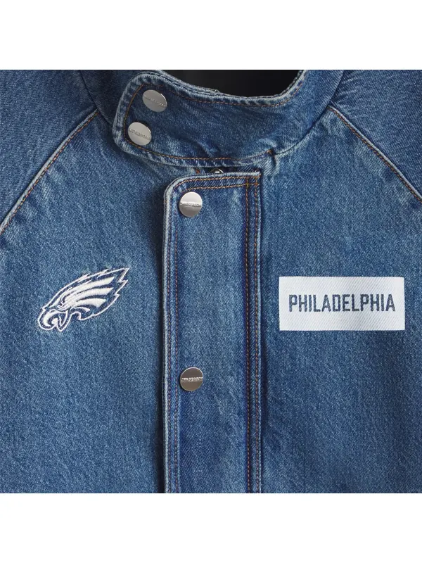 Philadelphia Eagles Oversized Denim Jacket - Image 3