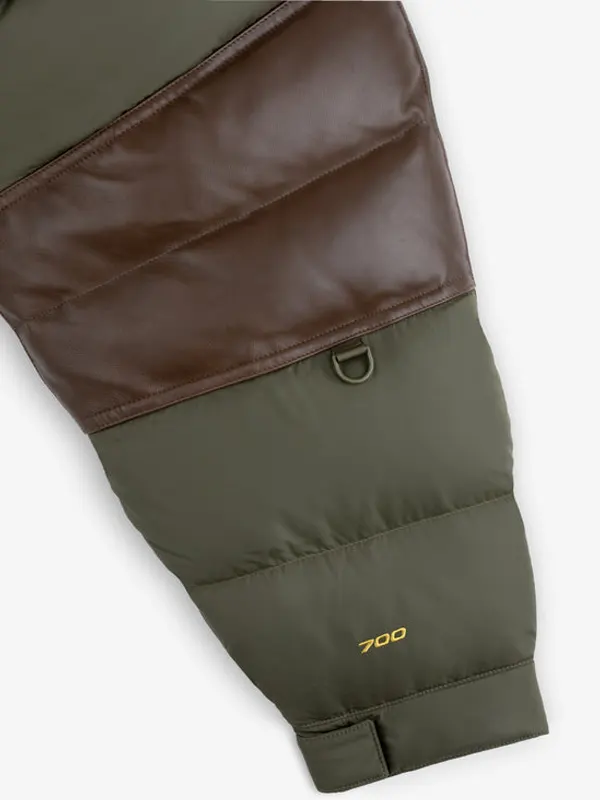 Green puffer jacket