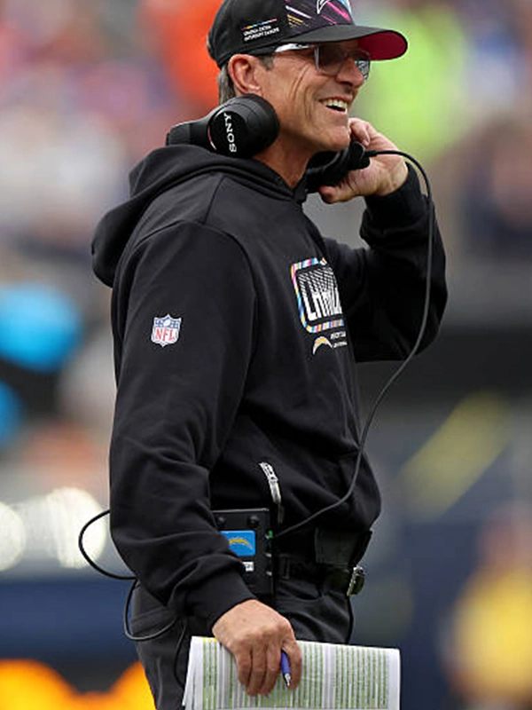 Chargers Jim Harbaugh 2026 Crucial Catch Hoodie - Image 2