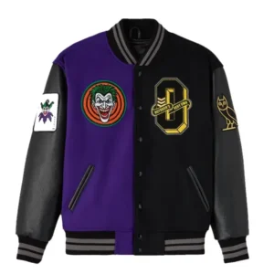OVO Batman x The Joker Split Varsity Jacket
