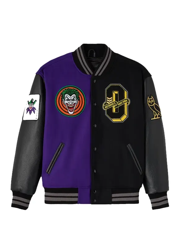 OVO Batman x The Joker Split Varsity Jacket