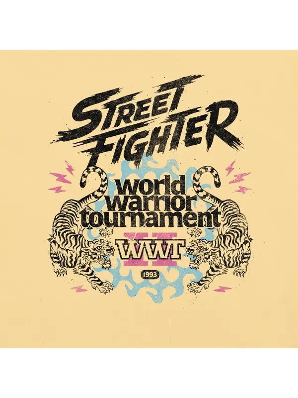 Street Fighter World Warrior graphic pullover hoodie